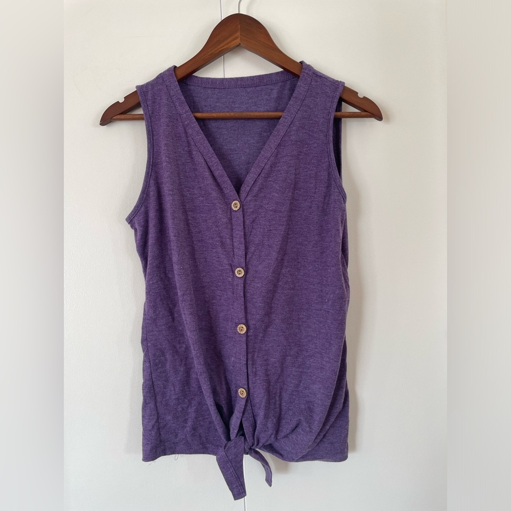 Button down cotton tank